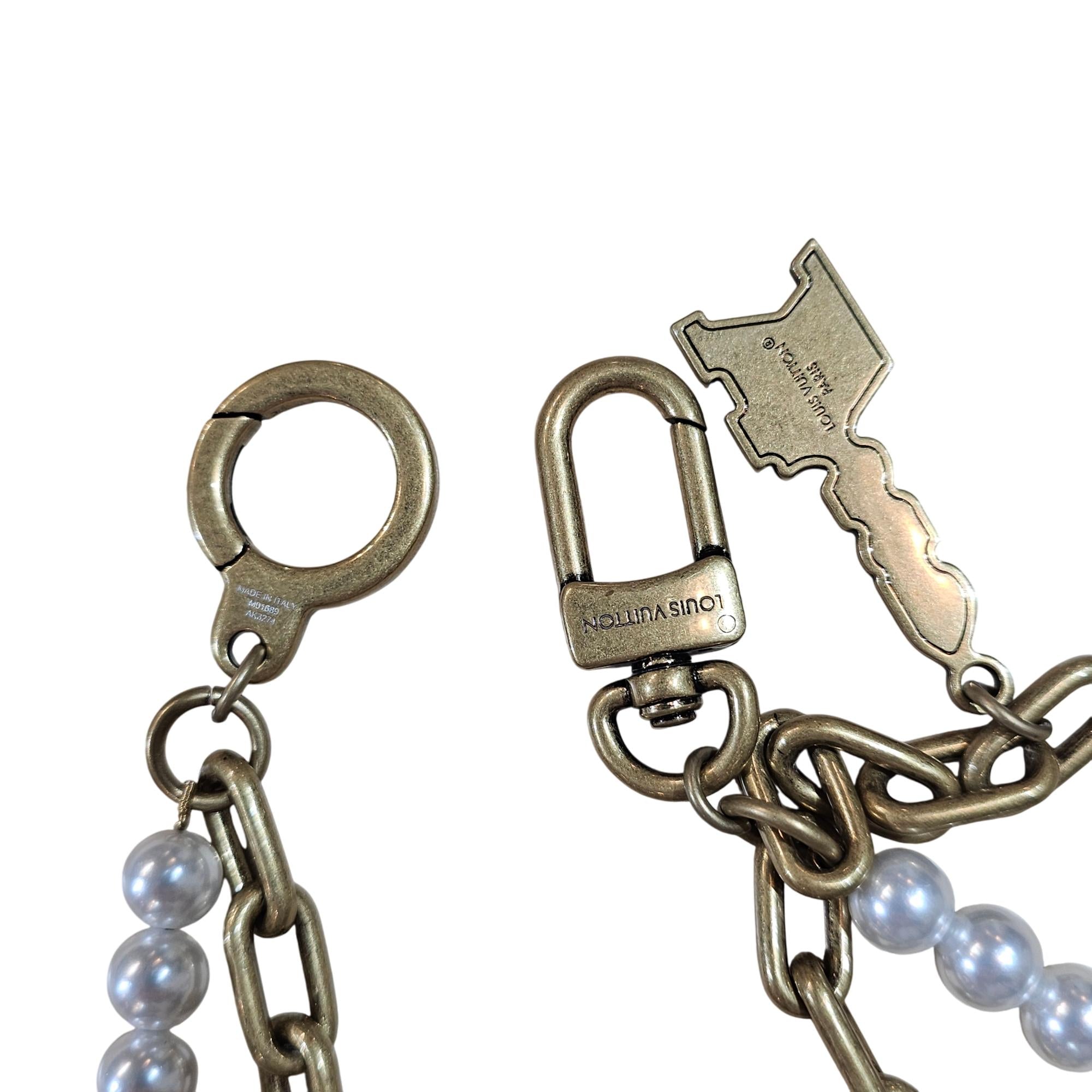 Louis Vuitton Chain Belt Pearls Bag Charm