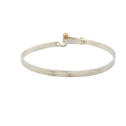 Sterling Silver & 18K Yellow Gold Hook and Eye Bangle Bracelet Tiffany & Co. 925, 18k