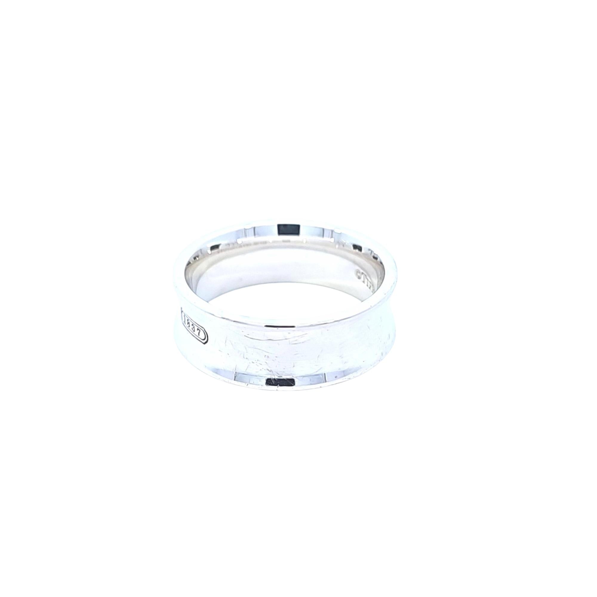 Tiffany & Co. 1837 Wide Band Ring Sterling Silver