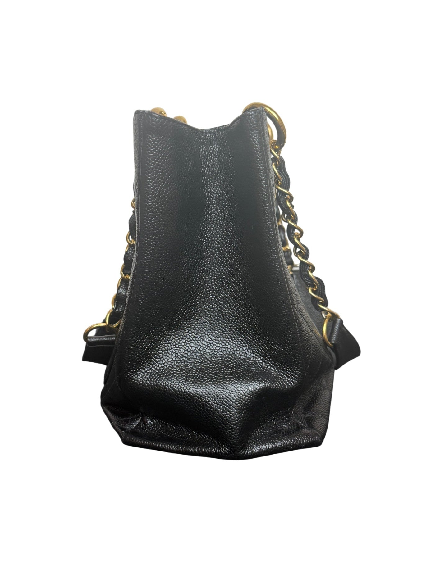 Chanel Grand Shopping Tote in Black Caviar Leather with Gold Hardware