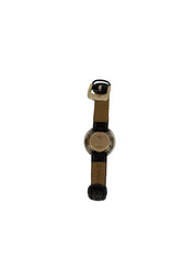 Lucien Piccard Black Crocodile-Embossed Genuine Leather Watch Strap with Gold Buckle C6062 27mm