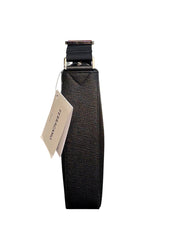 Salvatore Ferragamo Black Textured Leather Messenger Bag