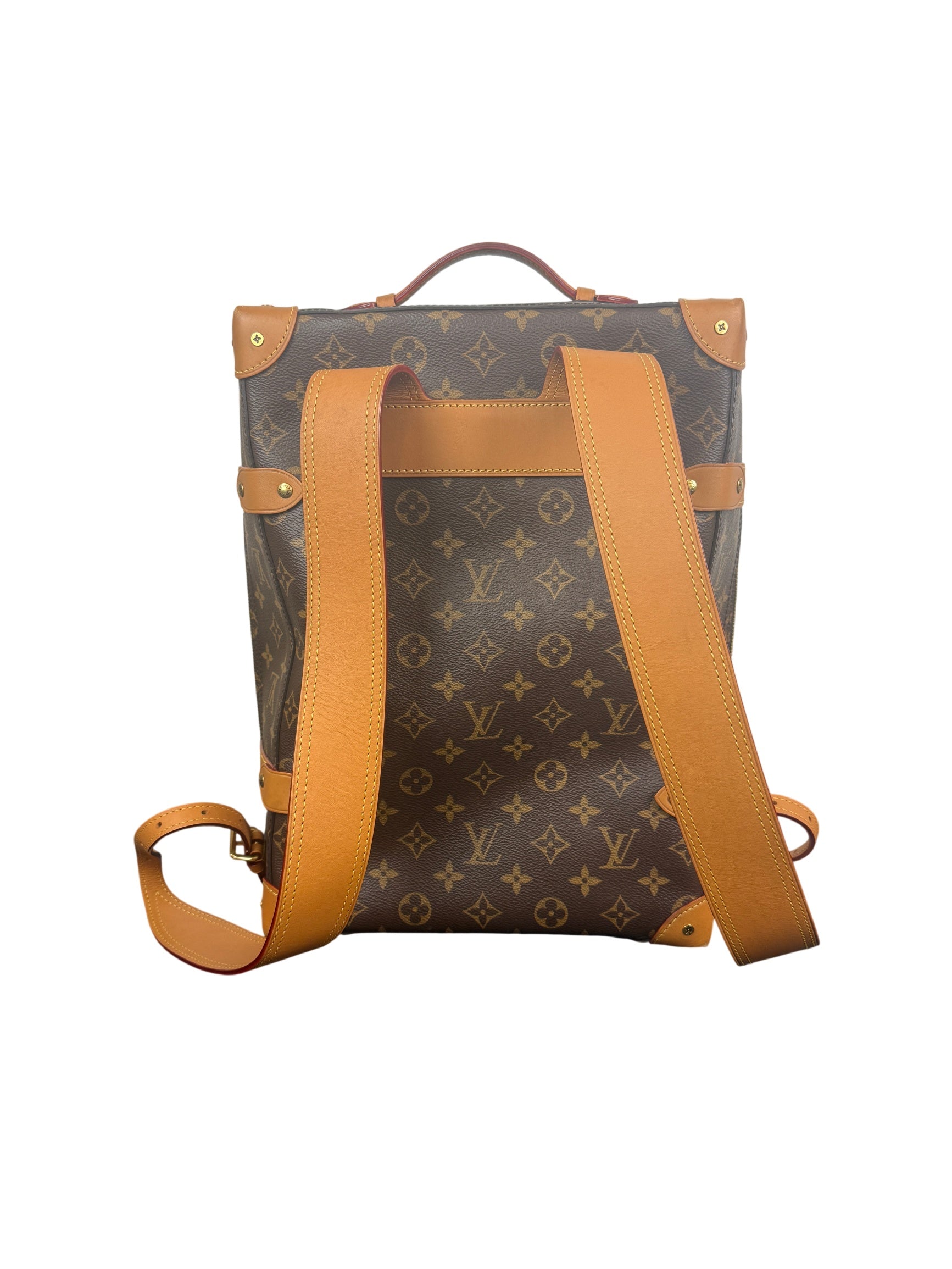 louis vuitton backpack trunk Monogram Soft MM Backpack M44749 LV Auth MixTHINKS Theres a small top handle in addition to adjustable textile shoulder straps. Louis Vuitton Monogram Soft Trunk