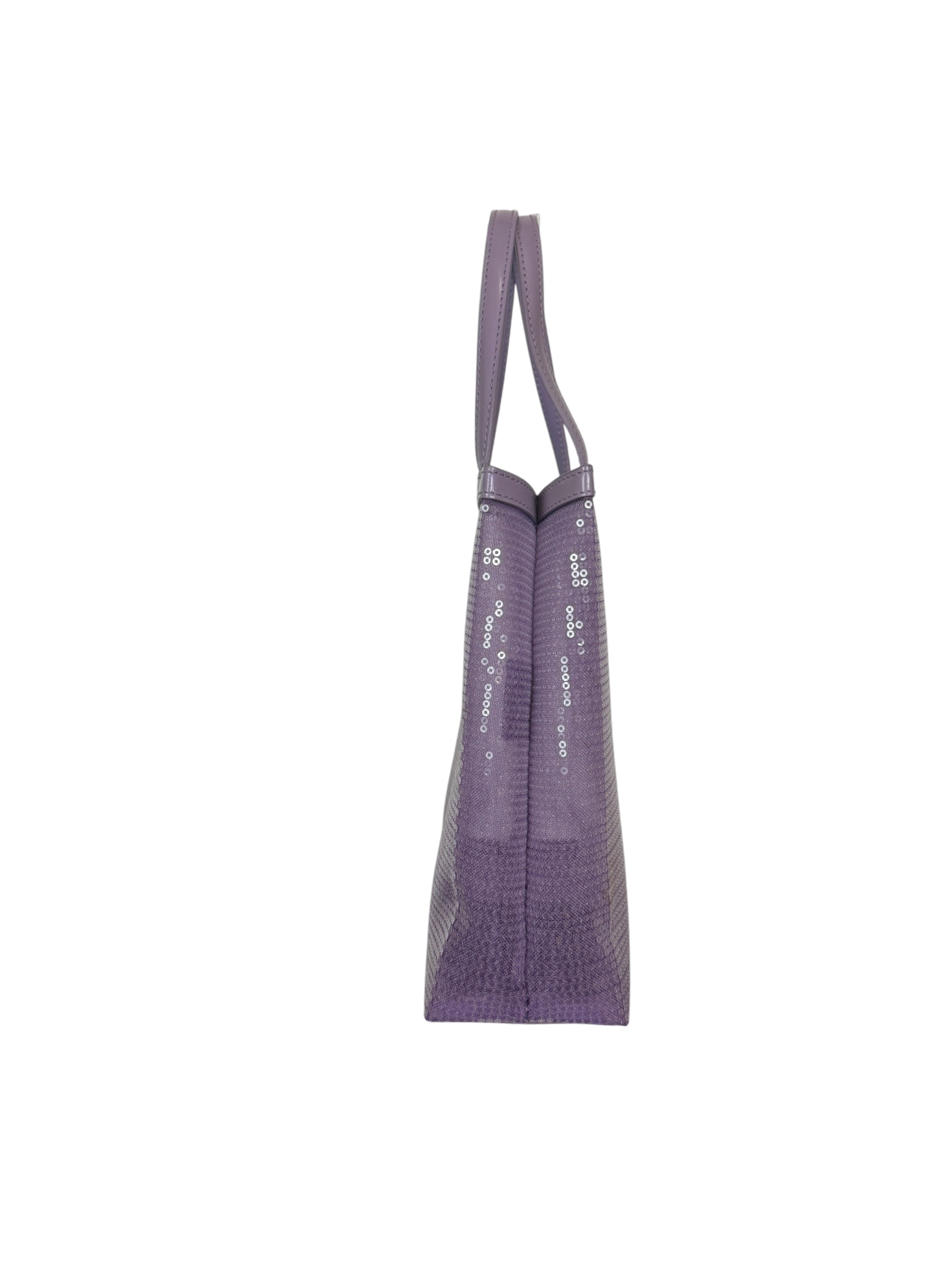 Prada Purple Sequin Mesh and Leather Tote