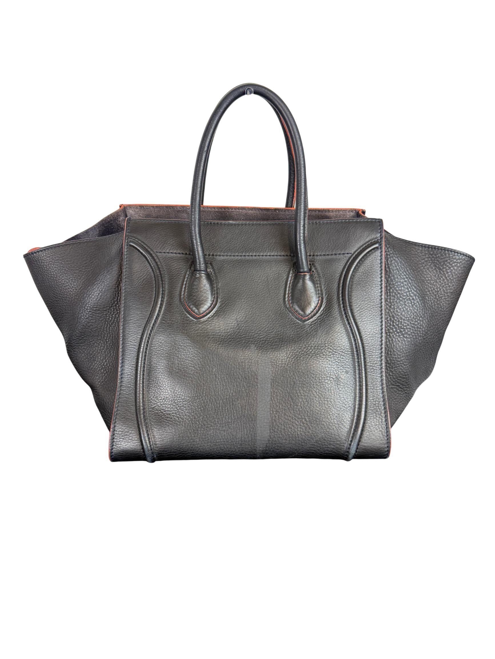 Celine Luggage Phantom Medium Leather Tote Bag