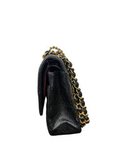 Chanel Medium Classic Flap Bag Black Caviar Leather with Gold Chain