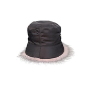 Prada Re-Nylon Faux Fur Bucket Hat