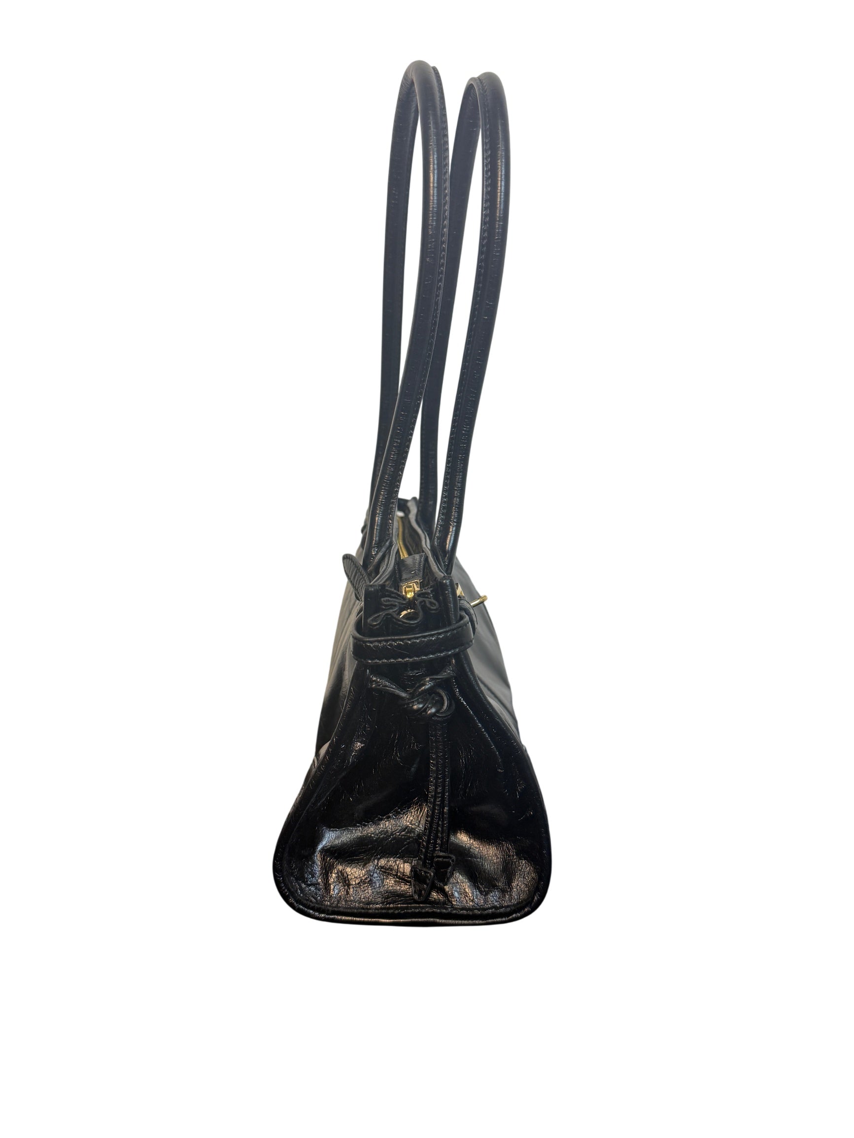 Prada Bonnie Medium Black Leather Handbag
