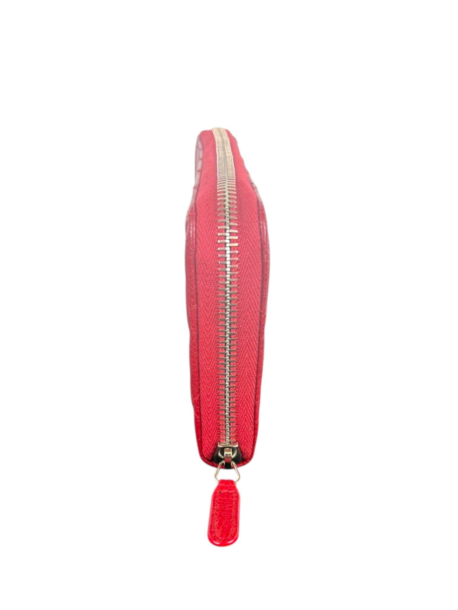 Chanel Classic Long Zipped Wallet in Red Quilted Caviar Leather