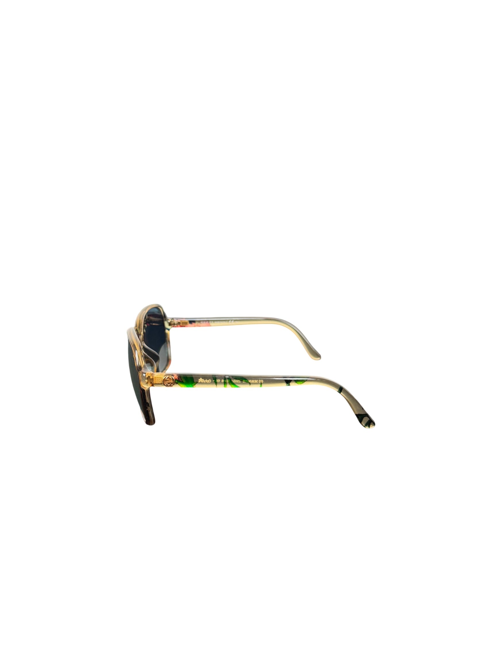 Gucci GG3699/N Z9X 140 Beige/Brown Translucent Floral Sunglasses