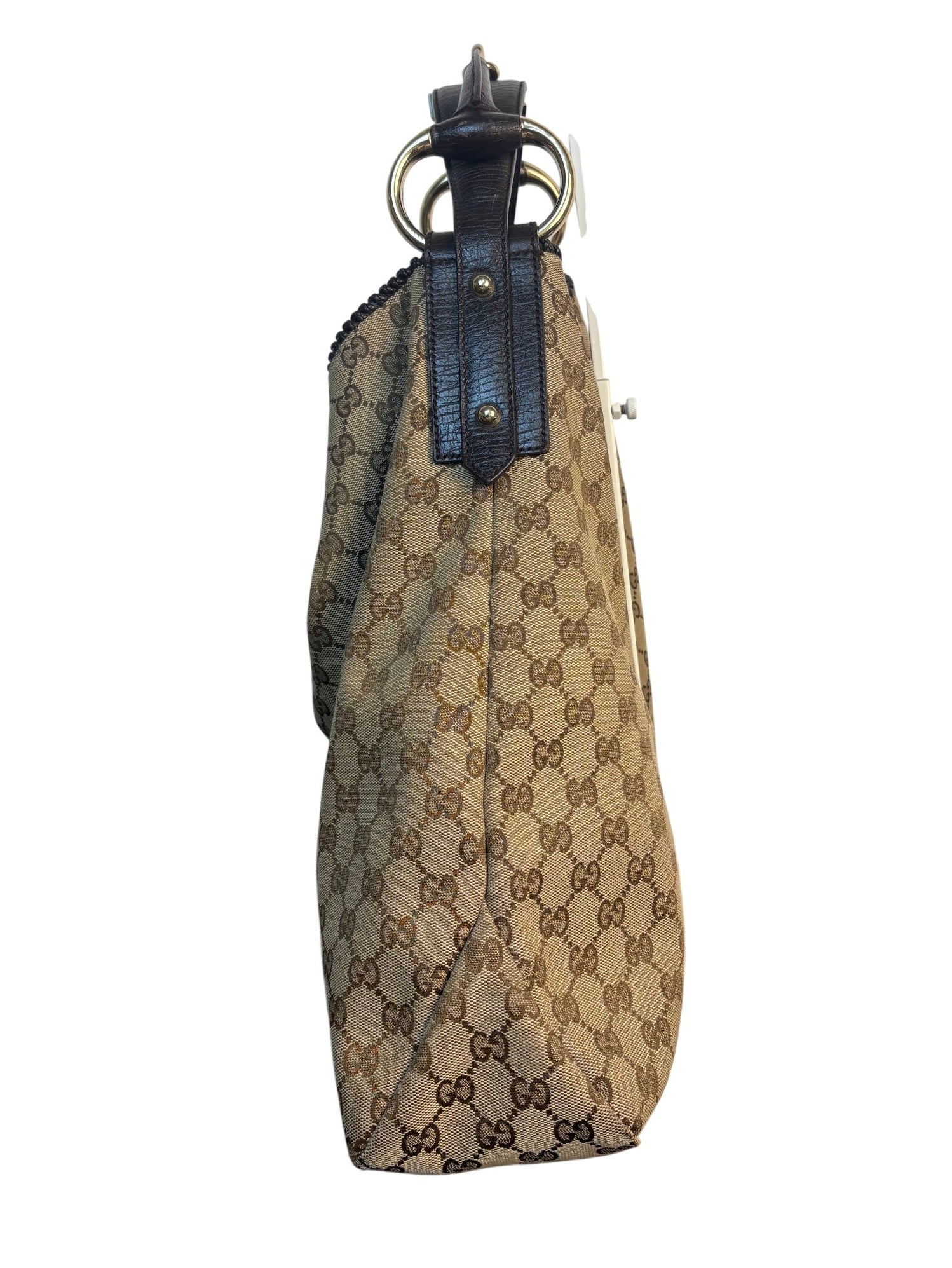 Gucci GG Canvas Horsebit Hobo Shoulder Bag