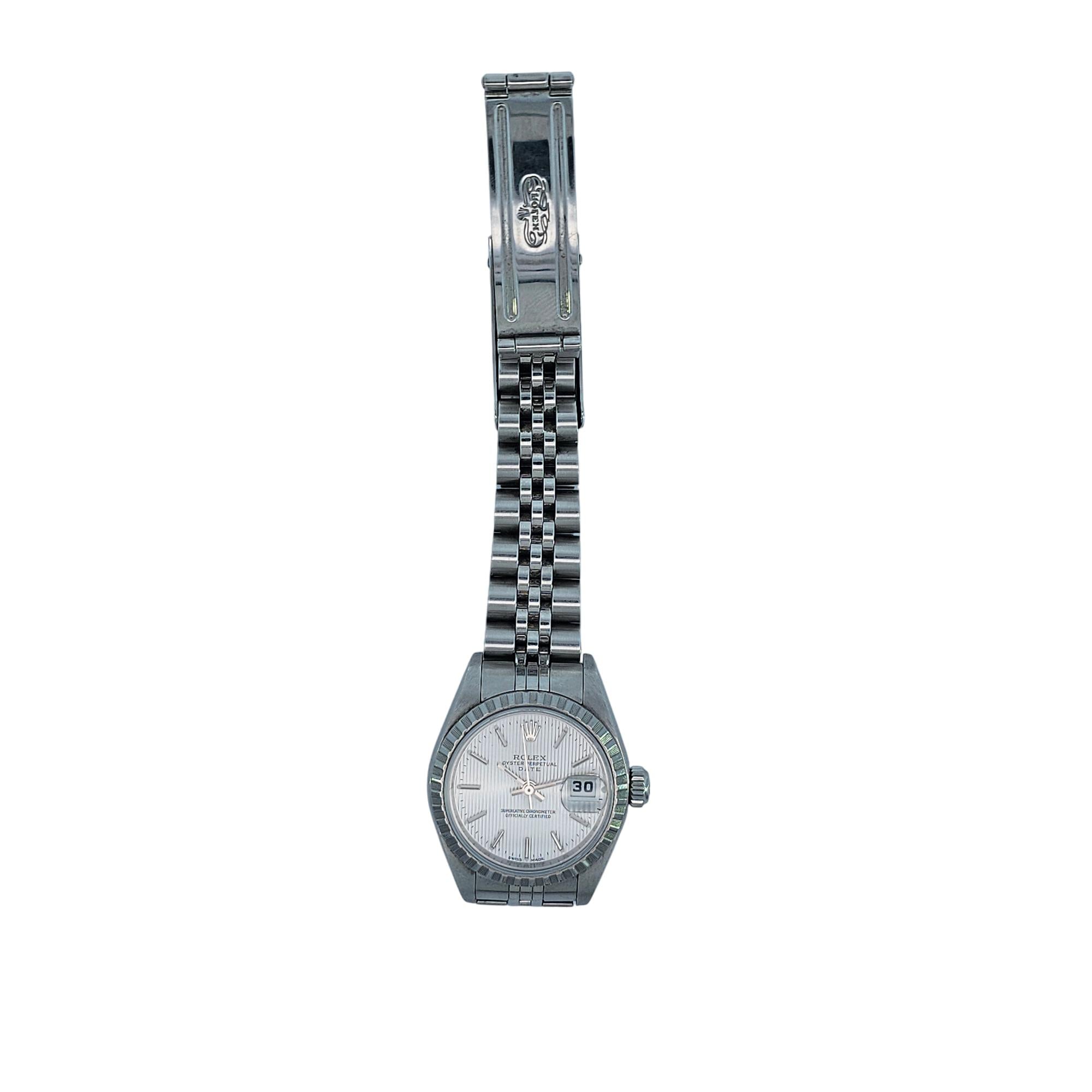 Rolex Oyster Perpetual Lady-Datejust 26mm SS 2003 Silver Dial 79240
