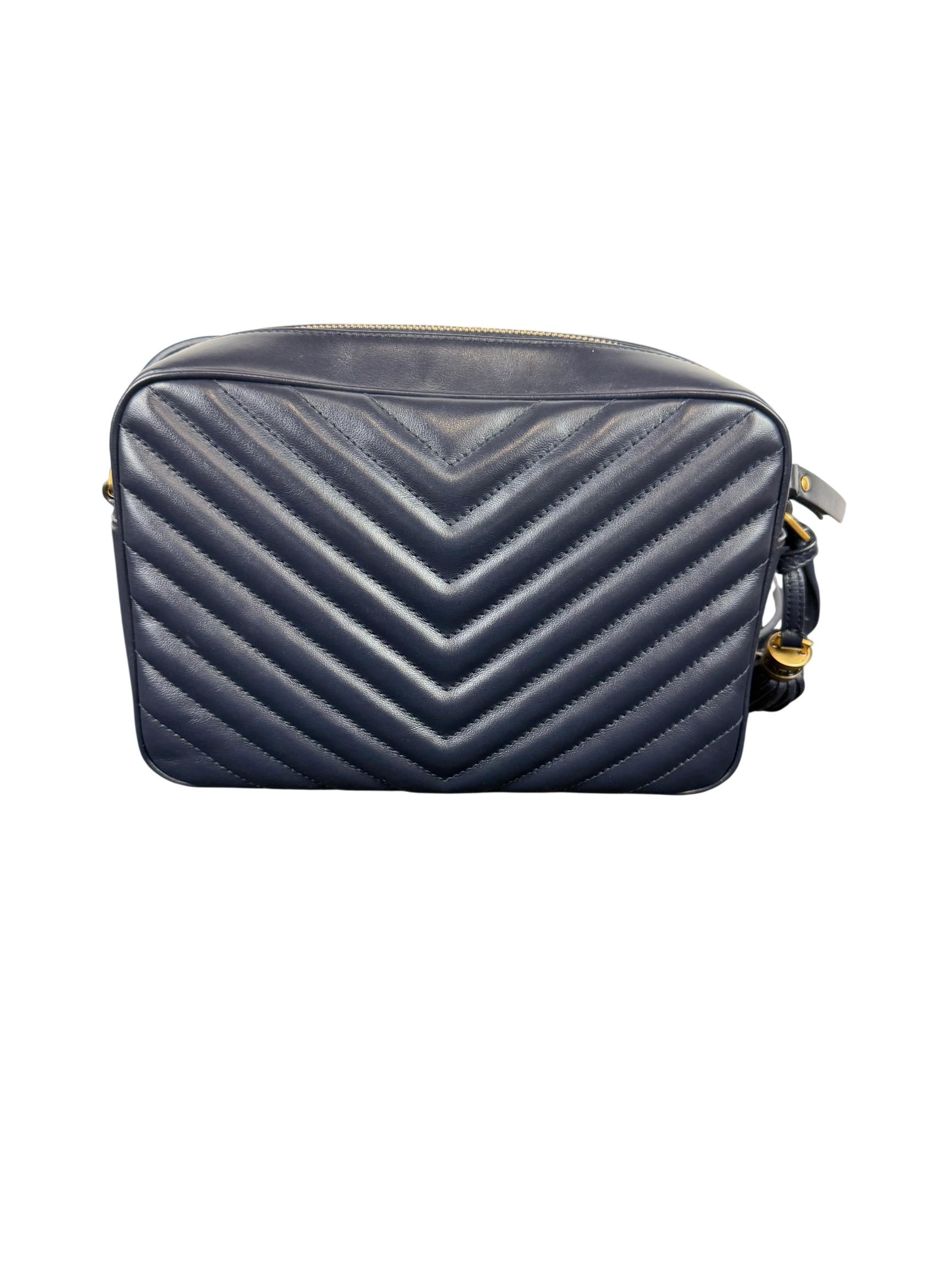 Yves Saint Laurent Lou Camera Bag in Black Quilted Leather