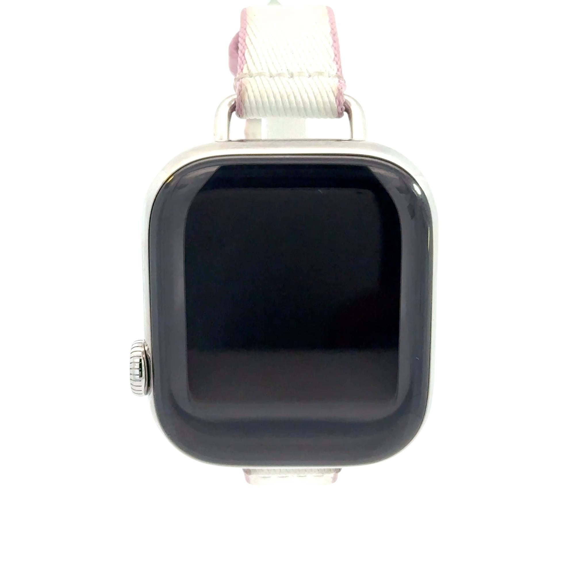 Hermès Series 10 Apple Watch 42mm with Pink Fabric Band