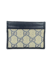 Gucci GG Supreme Blue Trim Card Case/Holder