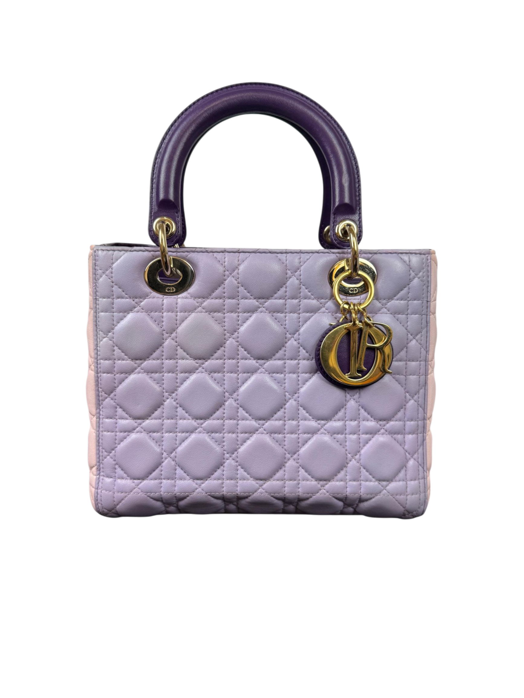 Christian Dior Lady Dior Medium Lambskin Handbag