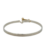 Sterling Silver and 18k Yellow Gold Hook and Eye Bangle Bracelet Tiffany & Co. 925, 18k