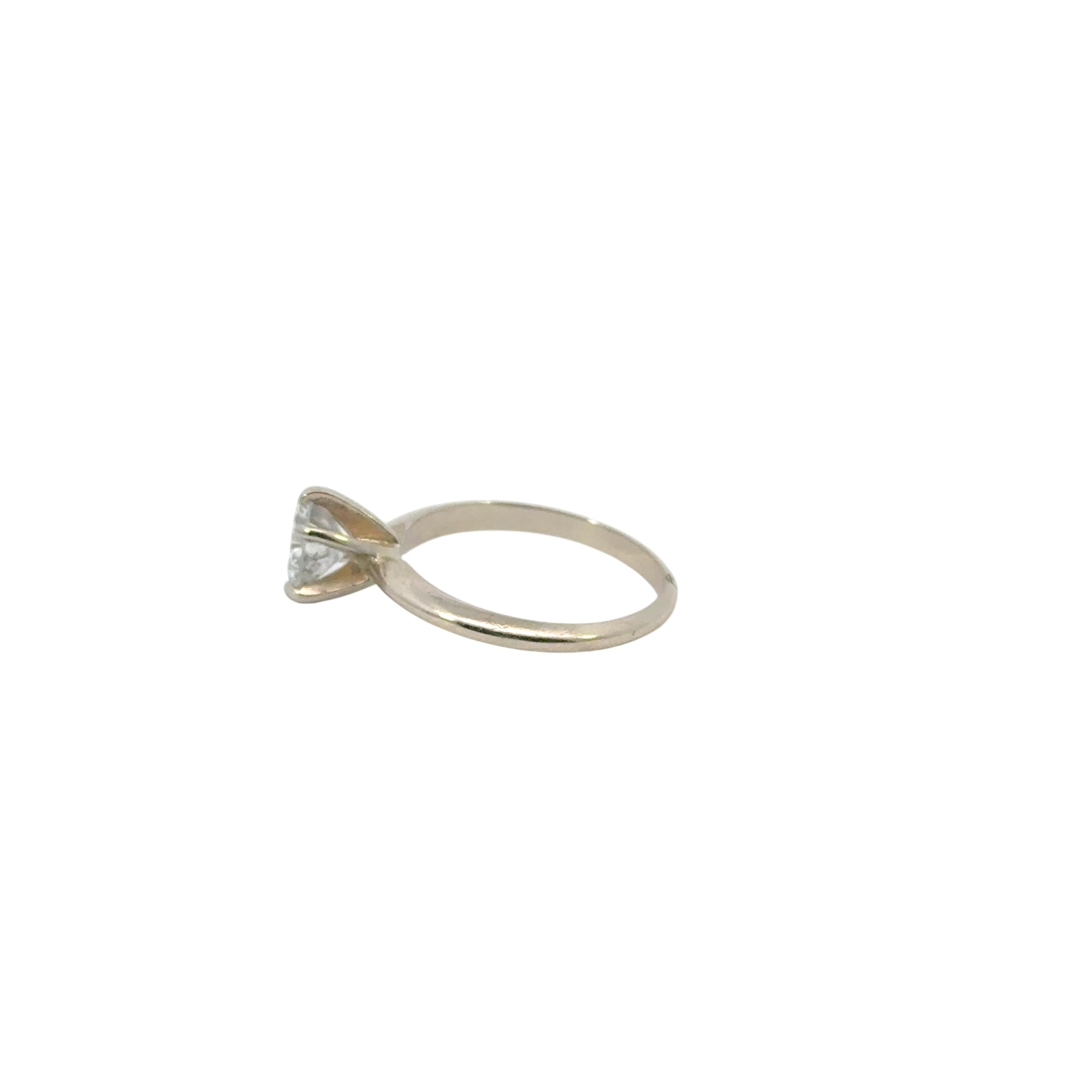 1.04ctw Round Diamond Solitaire 14K Yellow Gold Engagement Ring