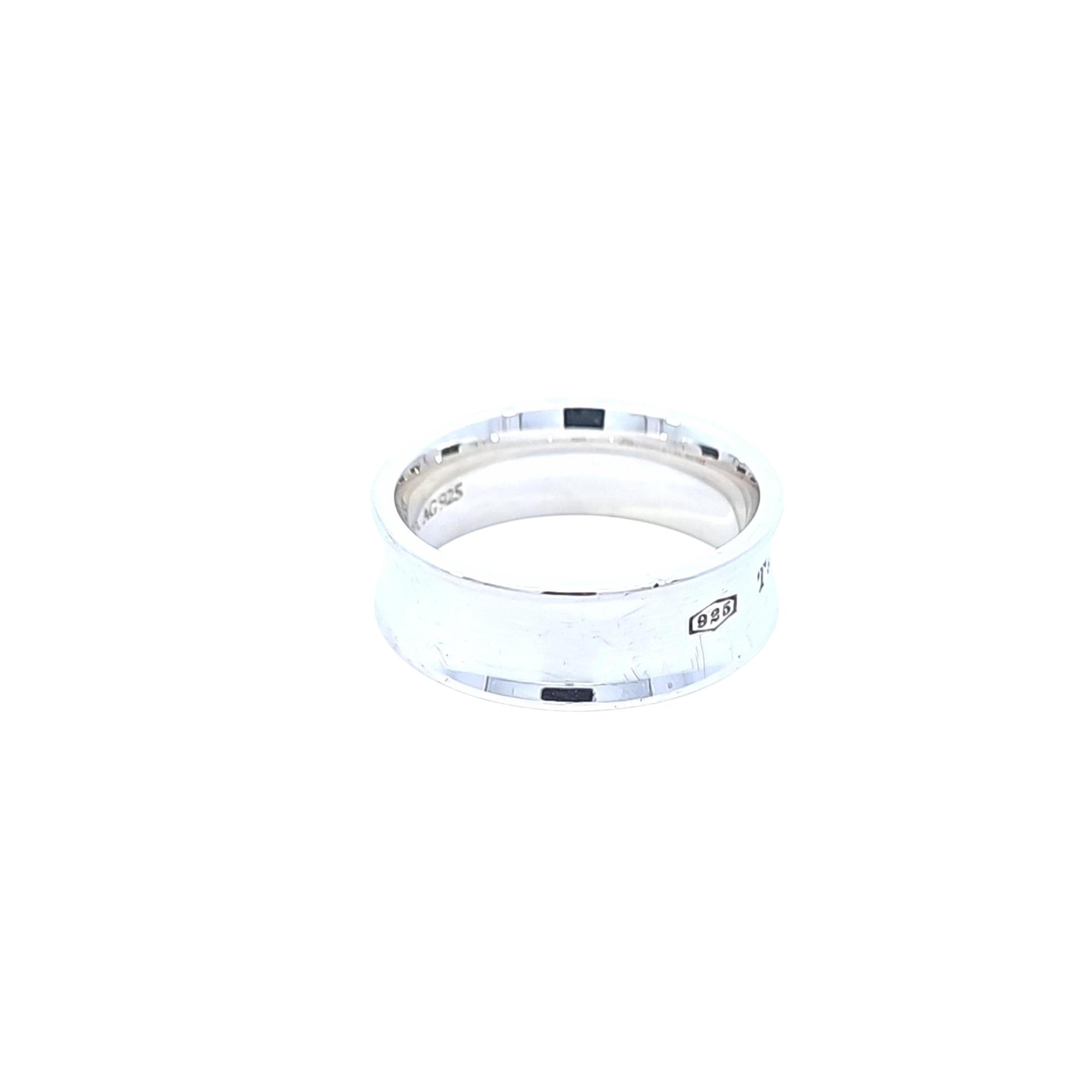 Tiffany & Co. 1837 Wide Band Ring Sterling Silver