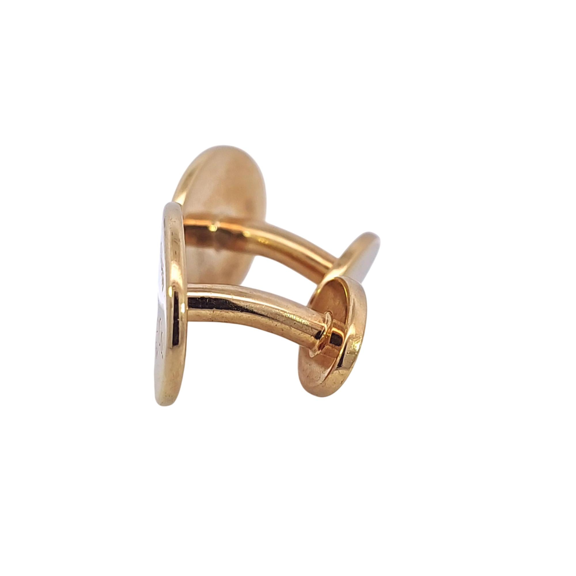 Tiffany & Co. 'Return to Tiffany' 18K Yellow Gold Cufflinks