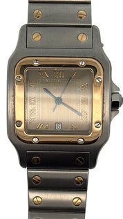 Cartier Santos Galbée Stainless Steel & 18K Yellow Gold Quartz Watch 29mm Stainless Steel, 18k Yellow Gold Ivory Dial 2961
