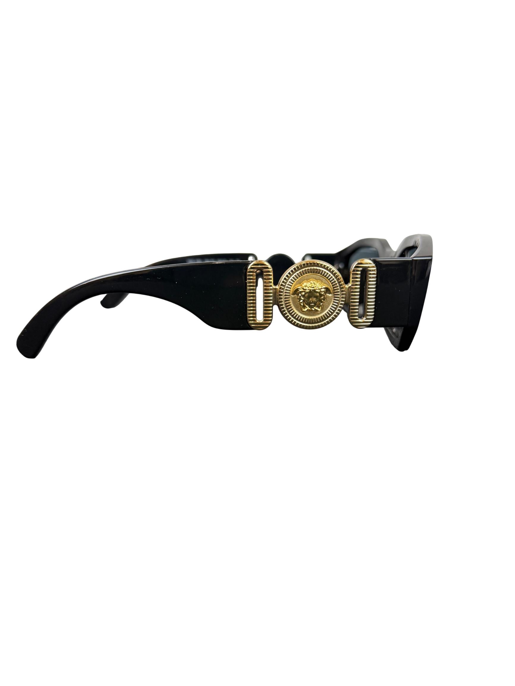 Versace VE4361 Medusa Biggie Black/Gold Sunglasses