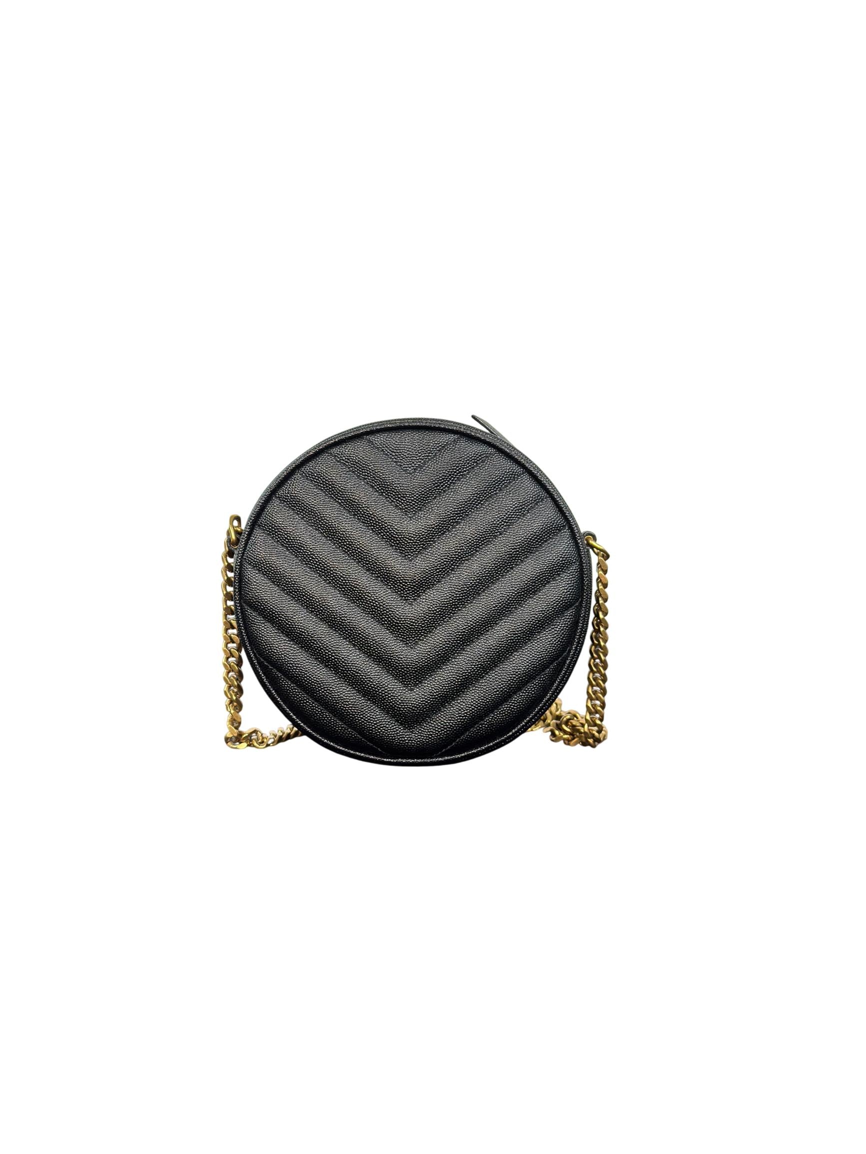 Yves Saint Laurent Vinyle Round Crossbody