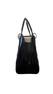 Dior Lady Dior Cannage Medium Patent Leather Handbag