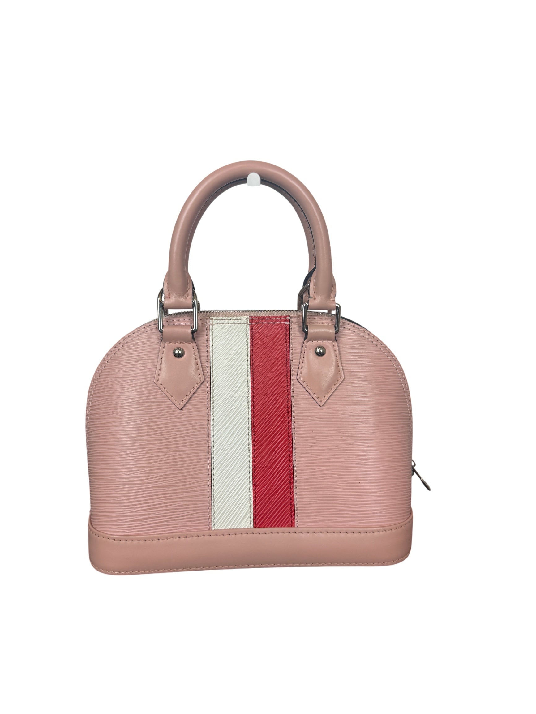 Louis Vuitton Alma BB Epi Leather Pink with Red and White Stripes
