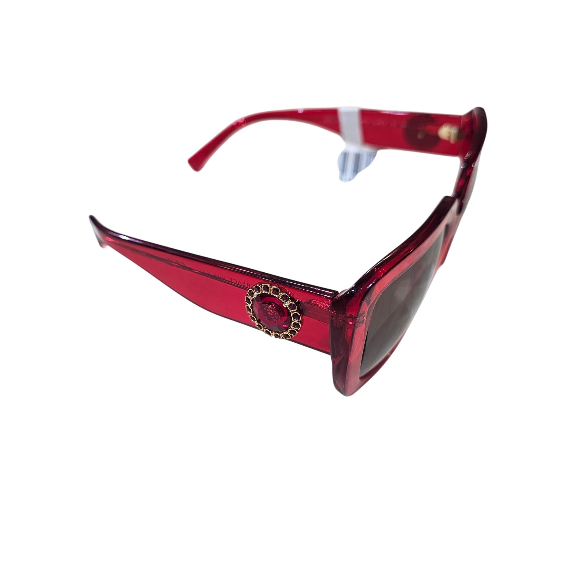Versace Medusa Insignia VE4384B Red Square Sunglasses