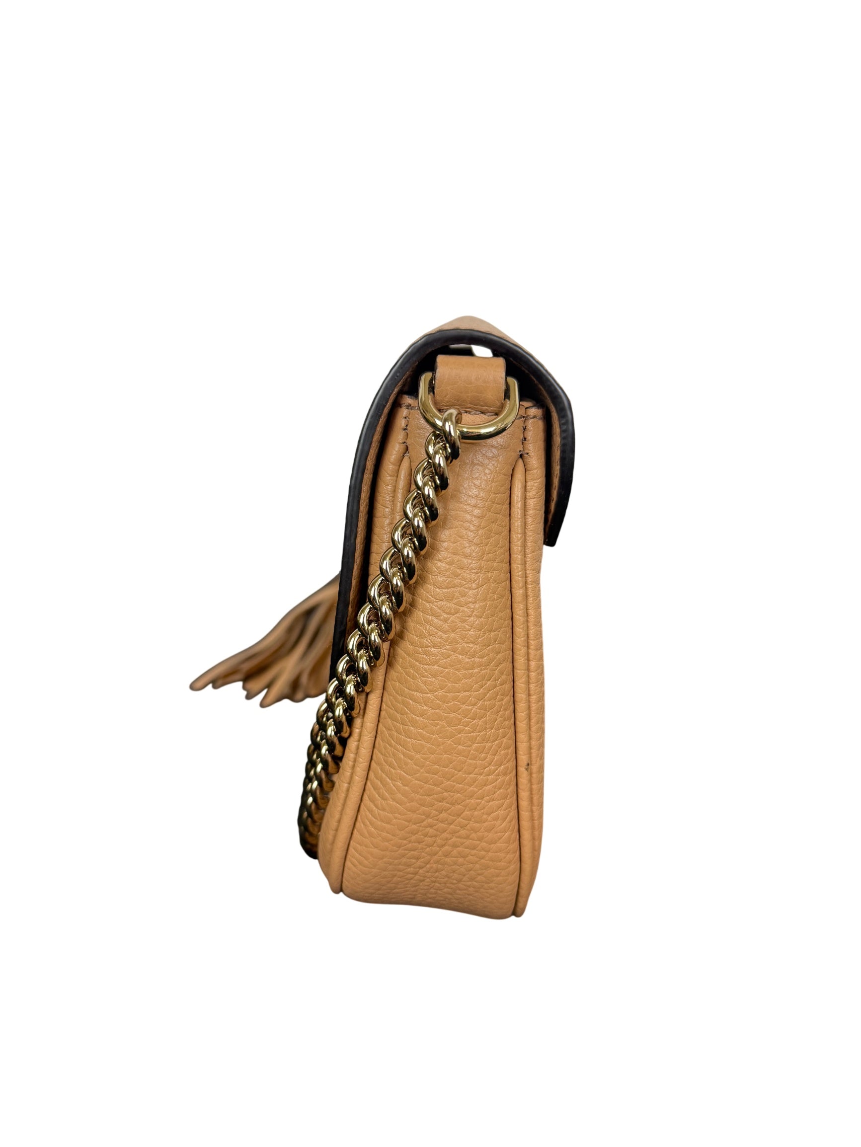 Gucci Soho Chain Flap Leather Crossbody Bag