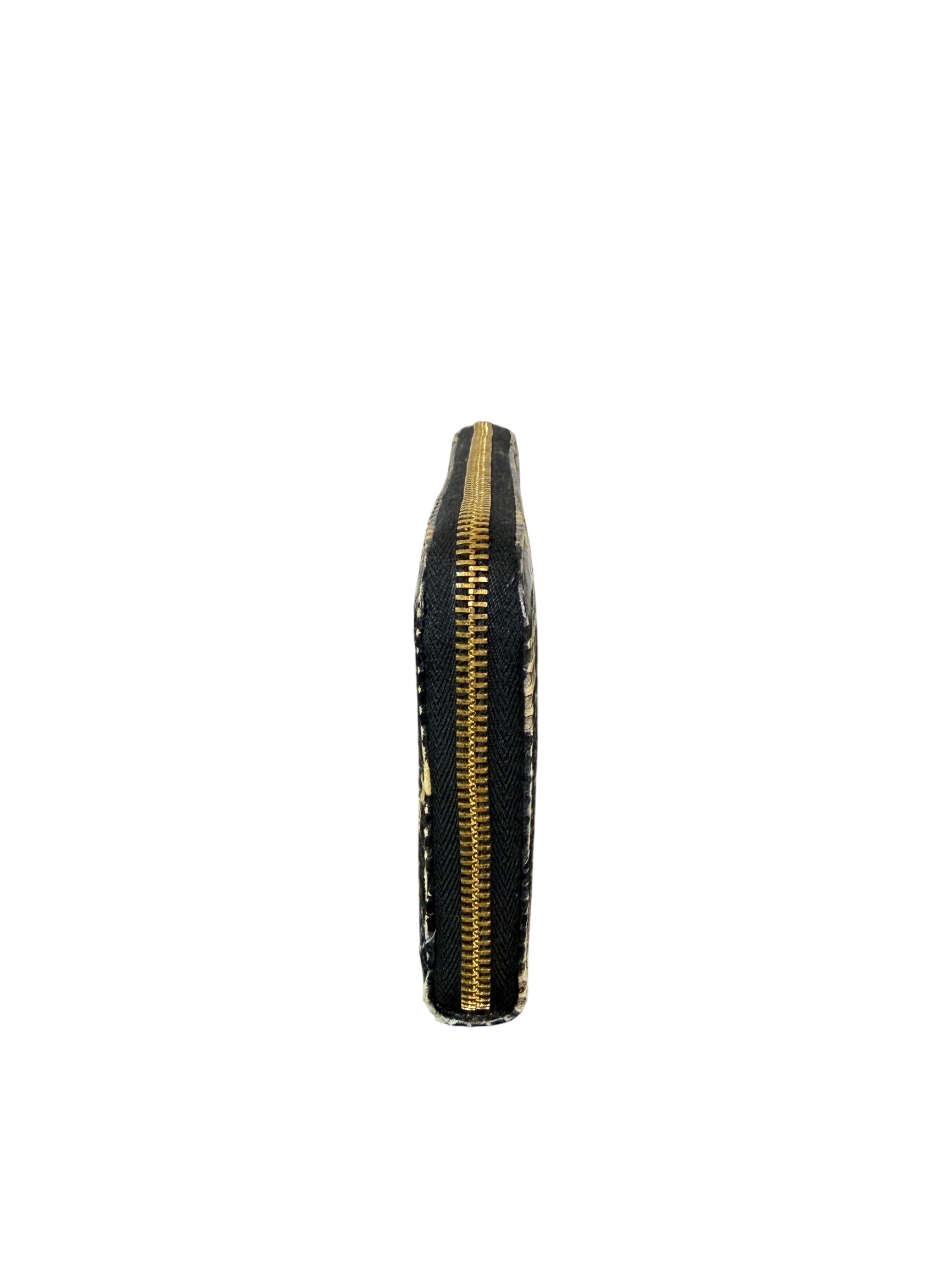 Prada Python Continental Zip-Around Wallet