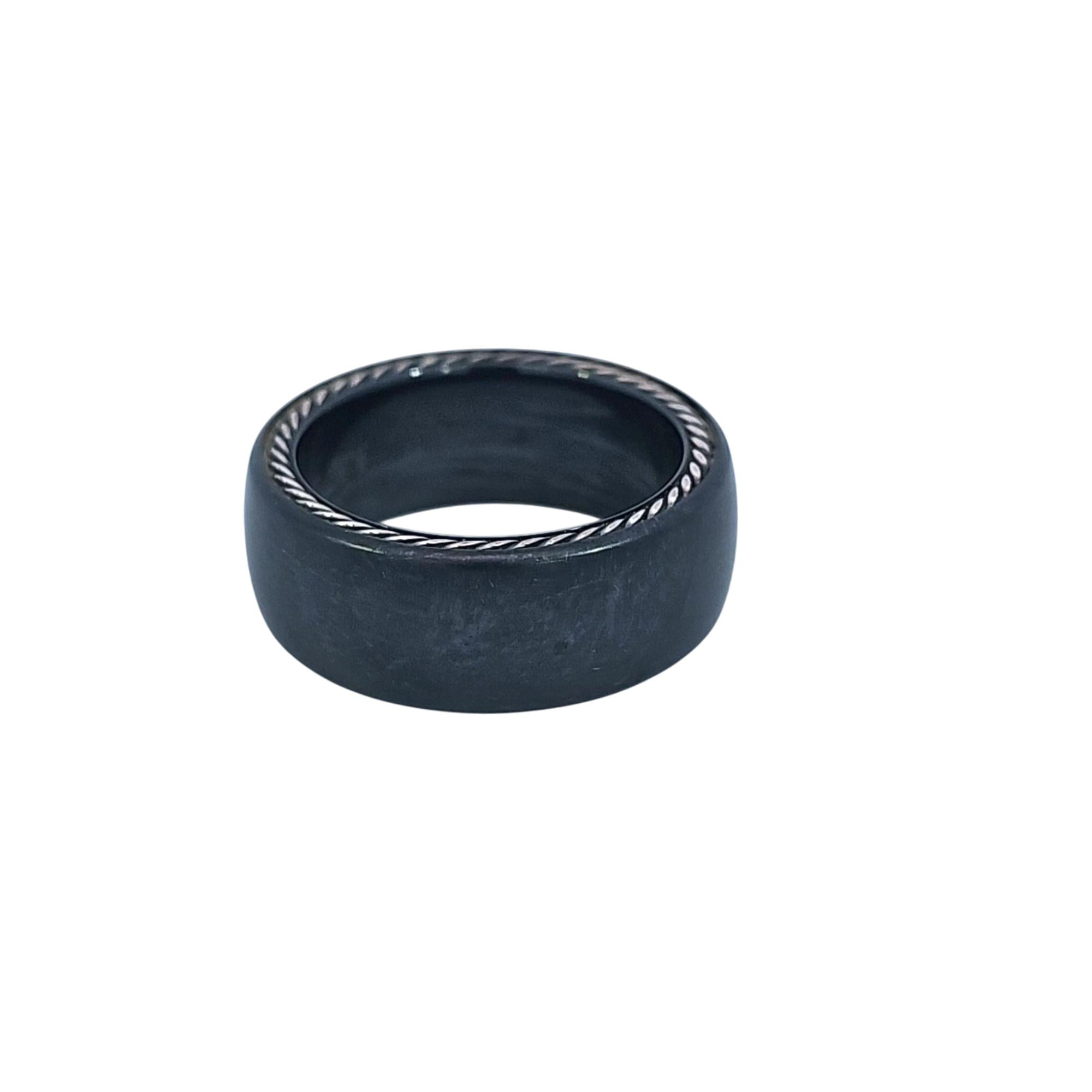 David Yurman Streamline® Ring in Black Titanium & Sterling Silver