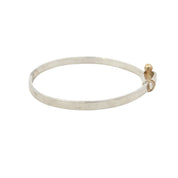 Sterling Silver & 18K Yellow Gold Hook and Eye Bangle Bracelet Tiffany & Co. 925, 18k