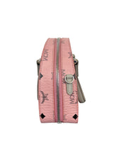 MCM Pink Visetos Dome Crossbody Bag