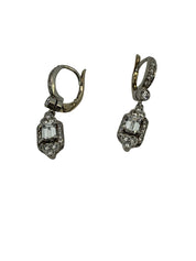 Platinum 1.64CTW C. Krapell PT950 Diamond Dangle Earrings