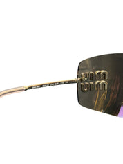 Miu Miu SMU54Y Pink and Rose Gold Metal Aube Sunglasses