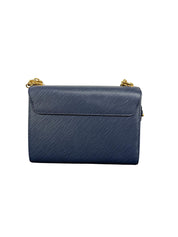 Louis Vuitton Twist MM Epi Leather Shoulder Bag Indigo with Gold Chain