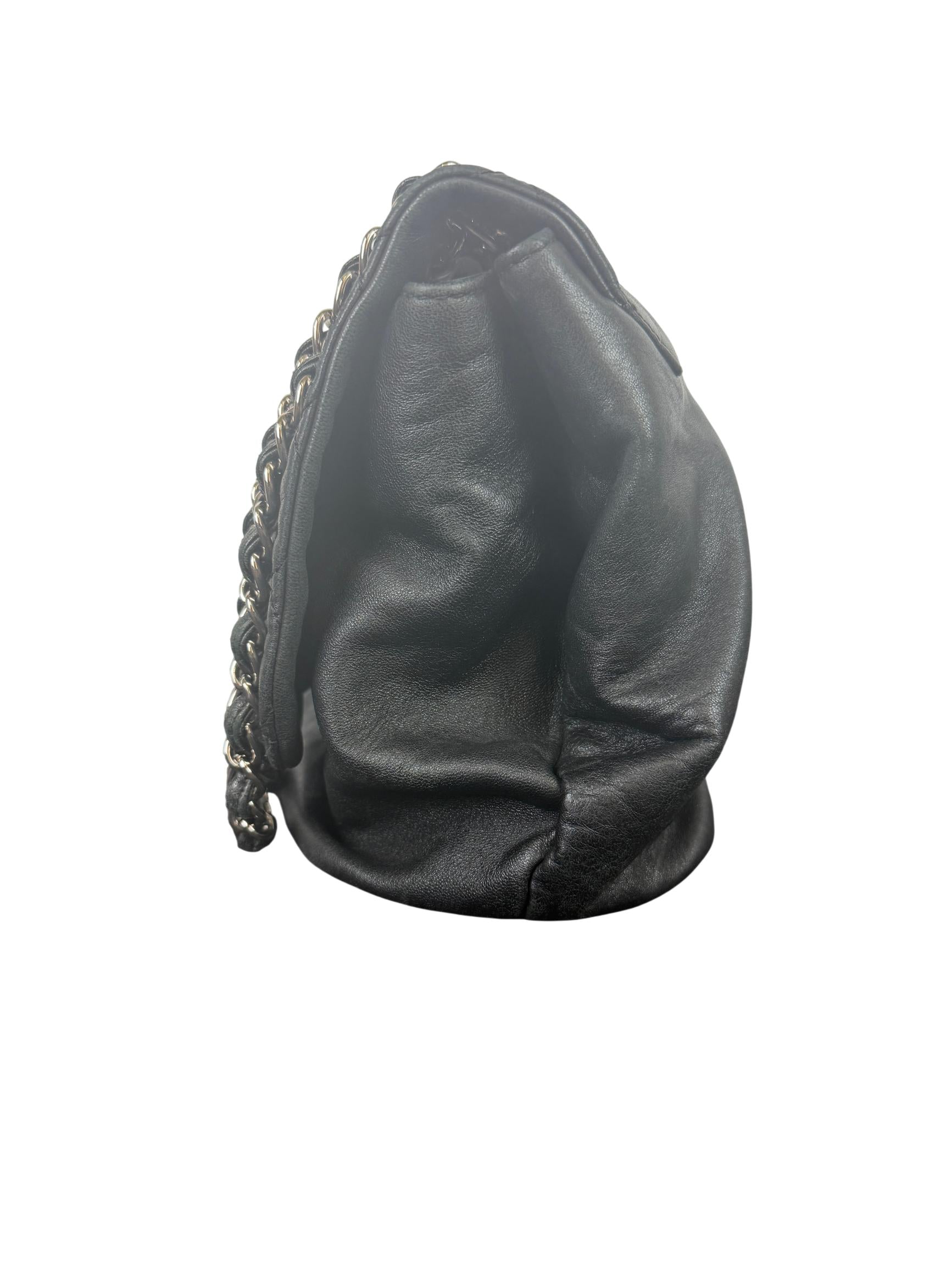 Chanel Black Quilted Calfskin Large Trianon Messenger Flap Bag