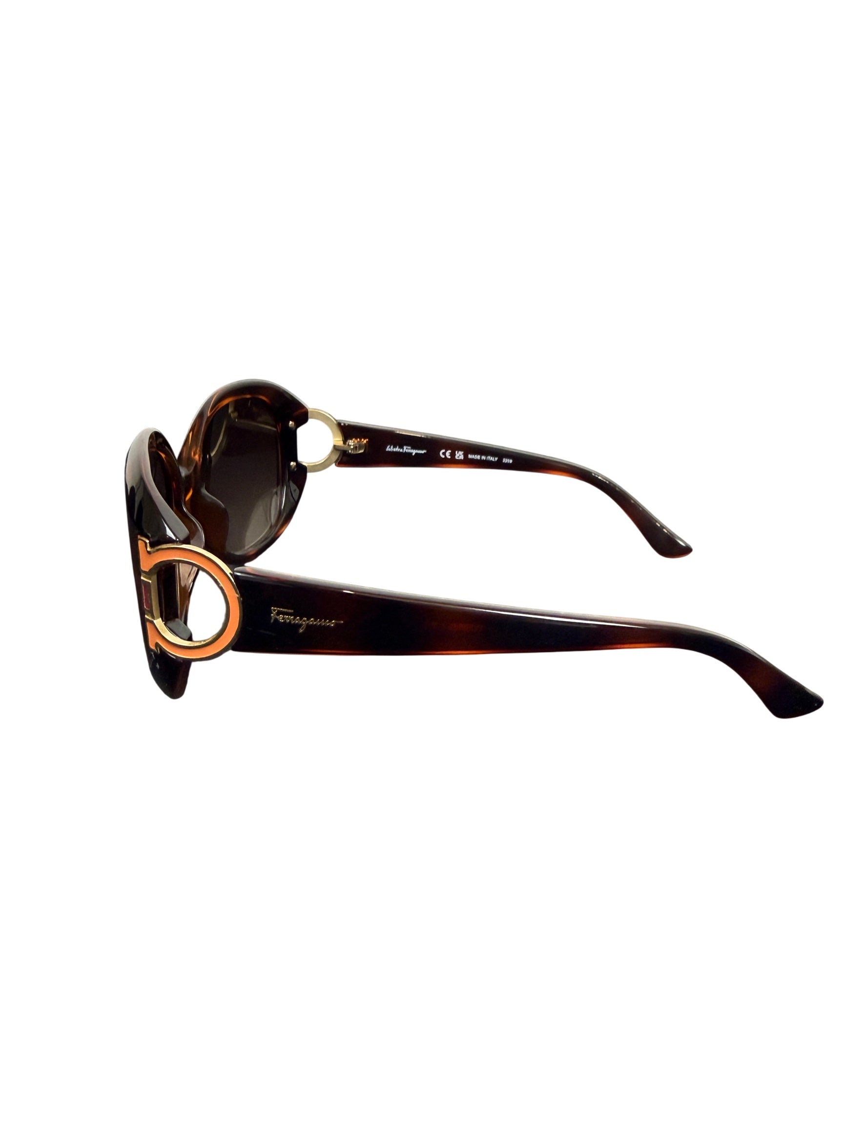 Salvatore Ferragamo SF668S 238 Women's Tortoise Brown Sunglasses
