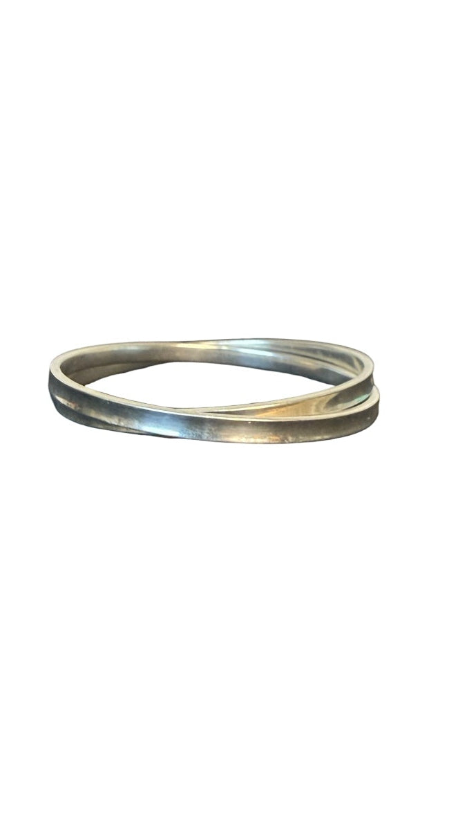 Tiffany & Co. 1837 Interlocking Sterling Silver Bangles Set (2)