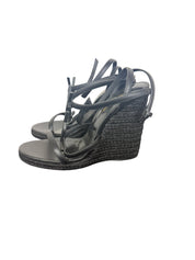 Saint Laurent Cassandra 105mm Espadrille Wedge Sandals