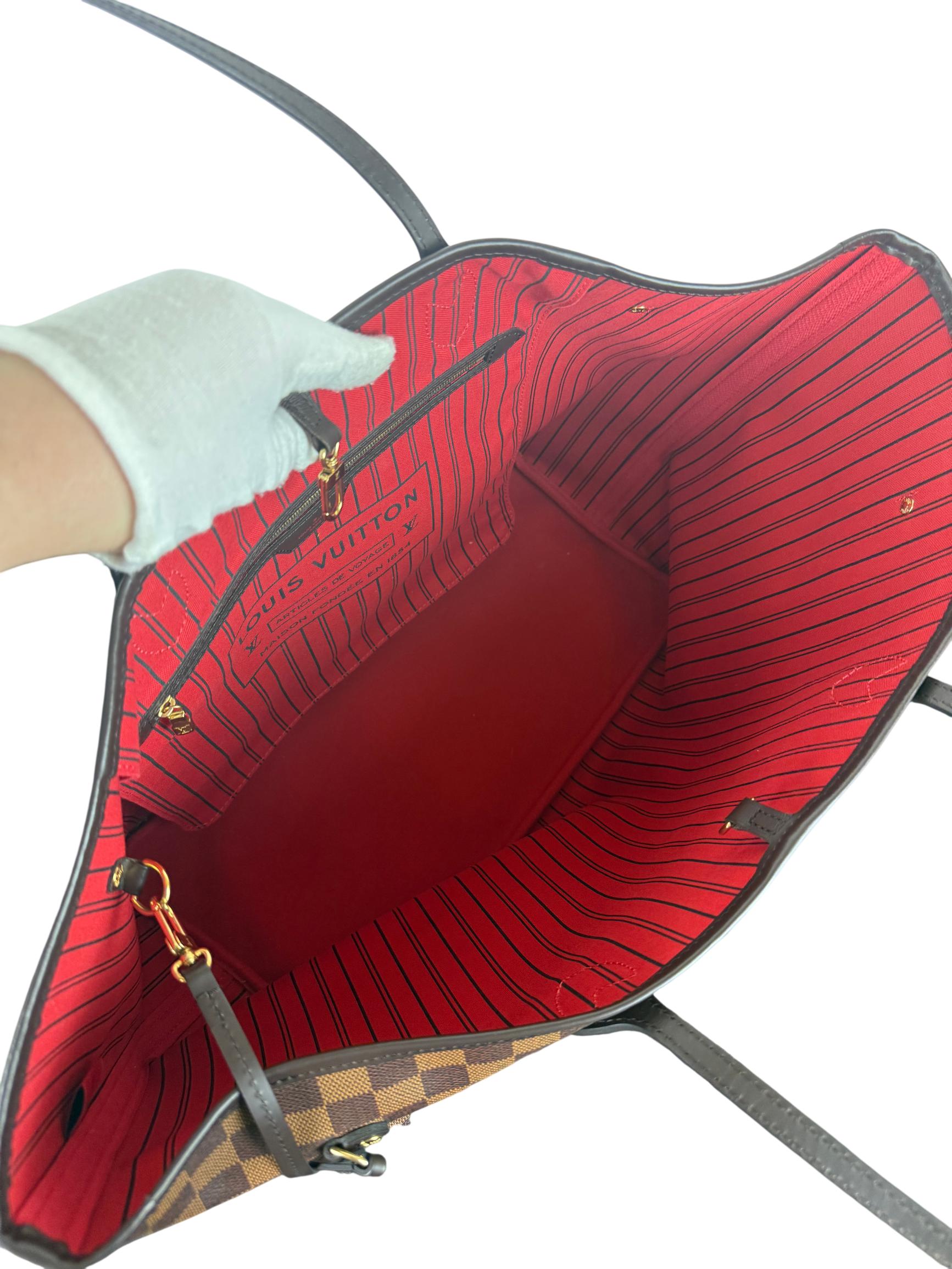 Louis Vuitton Neverfull GM Damier Ebene Canvas Large Tote Bag