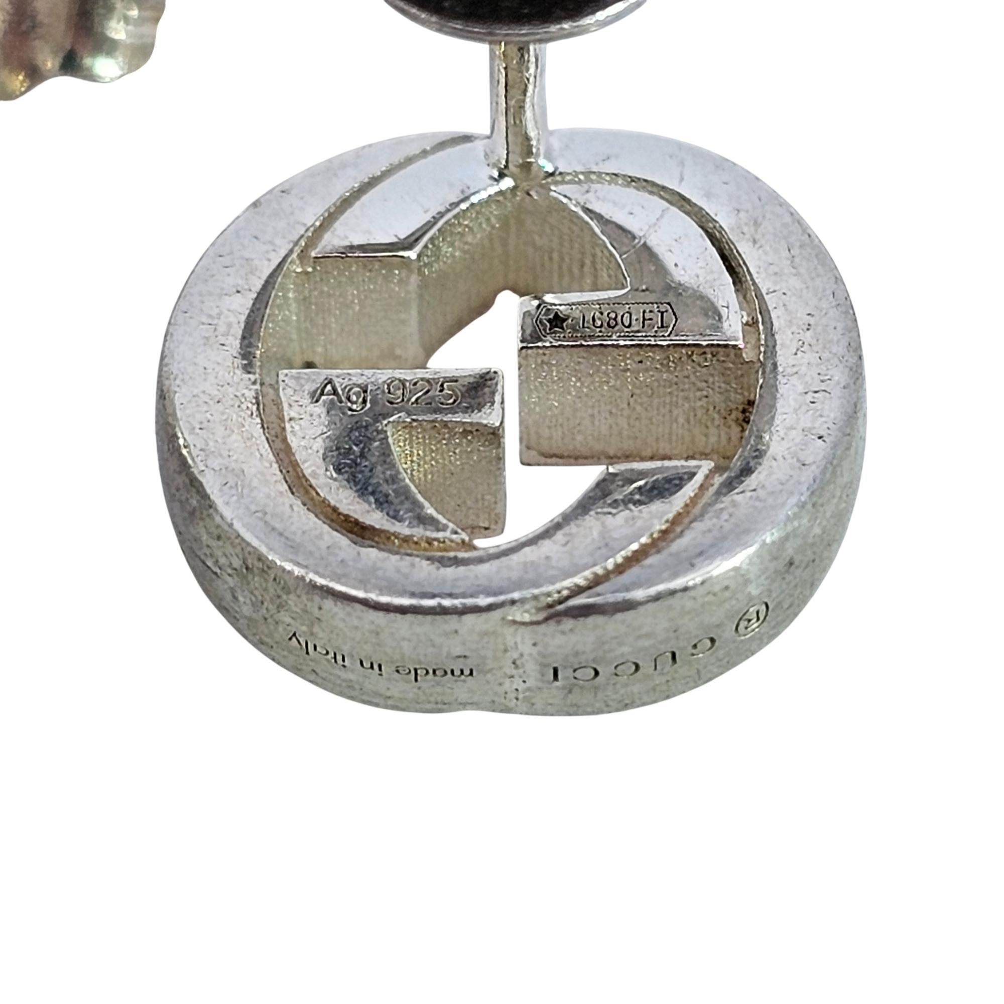 Gucci Interlocking GG Sterling Silver Stud Earrings