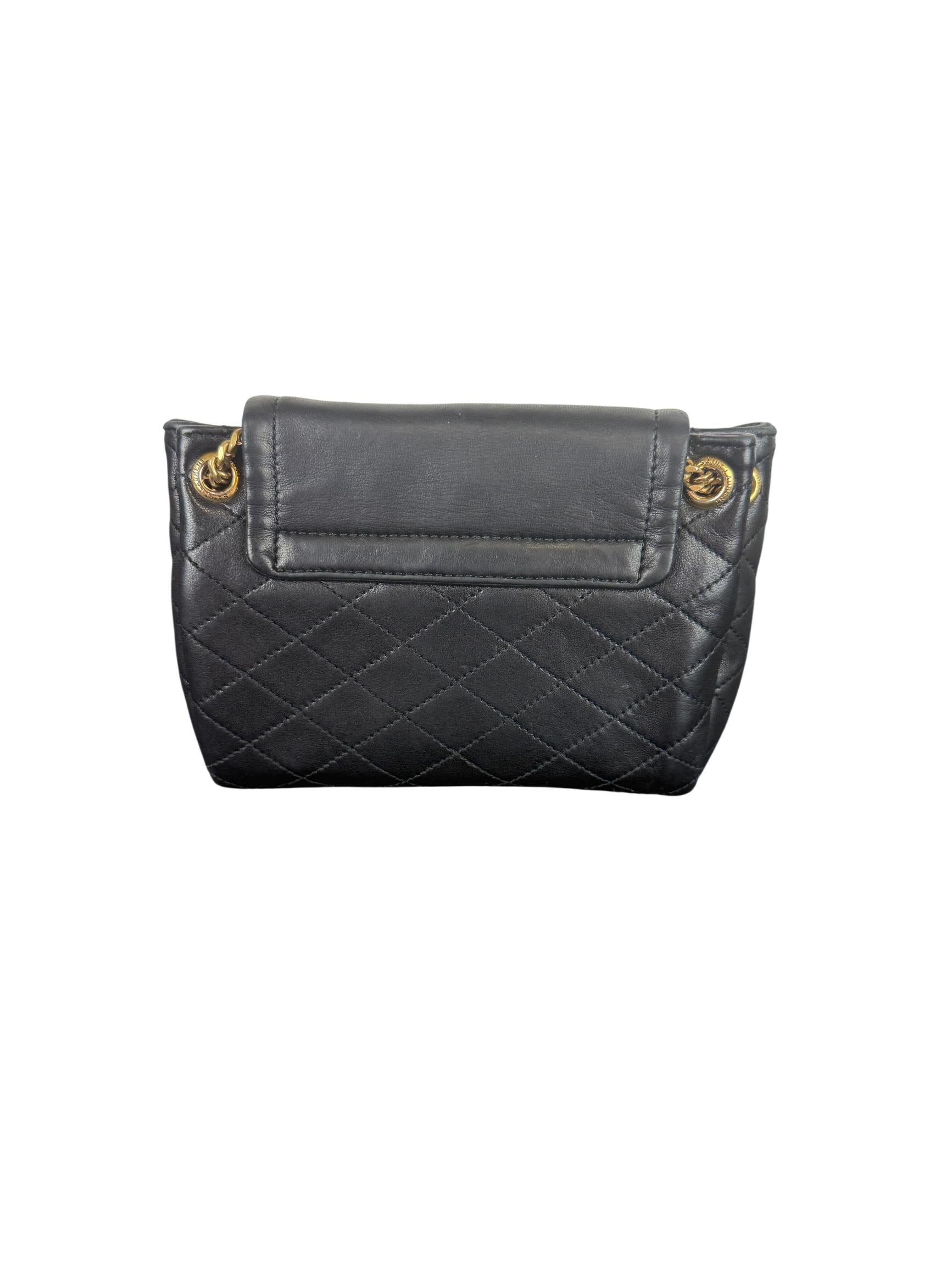 Yves Saint Laurent Lambskin Quilted Monogram Mini Nolita Bag