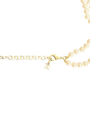 Pearl Necklace with Crystal CC Logo Pendant Chanel