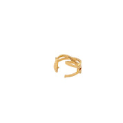 YSL Opyum Twist Gold-Tone Ring Saint Laurent Metal