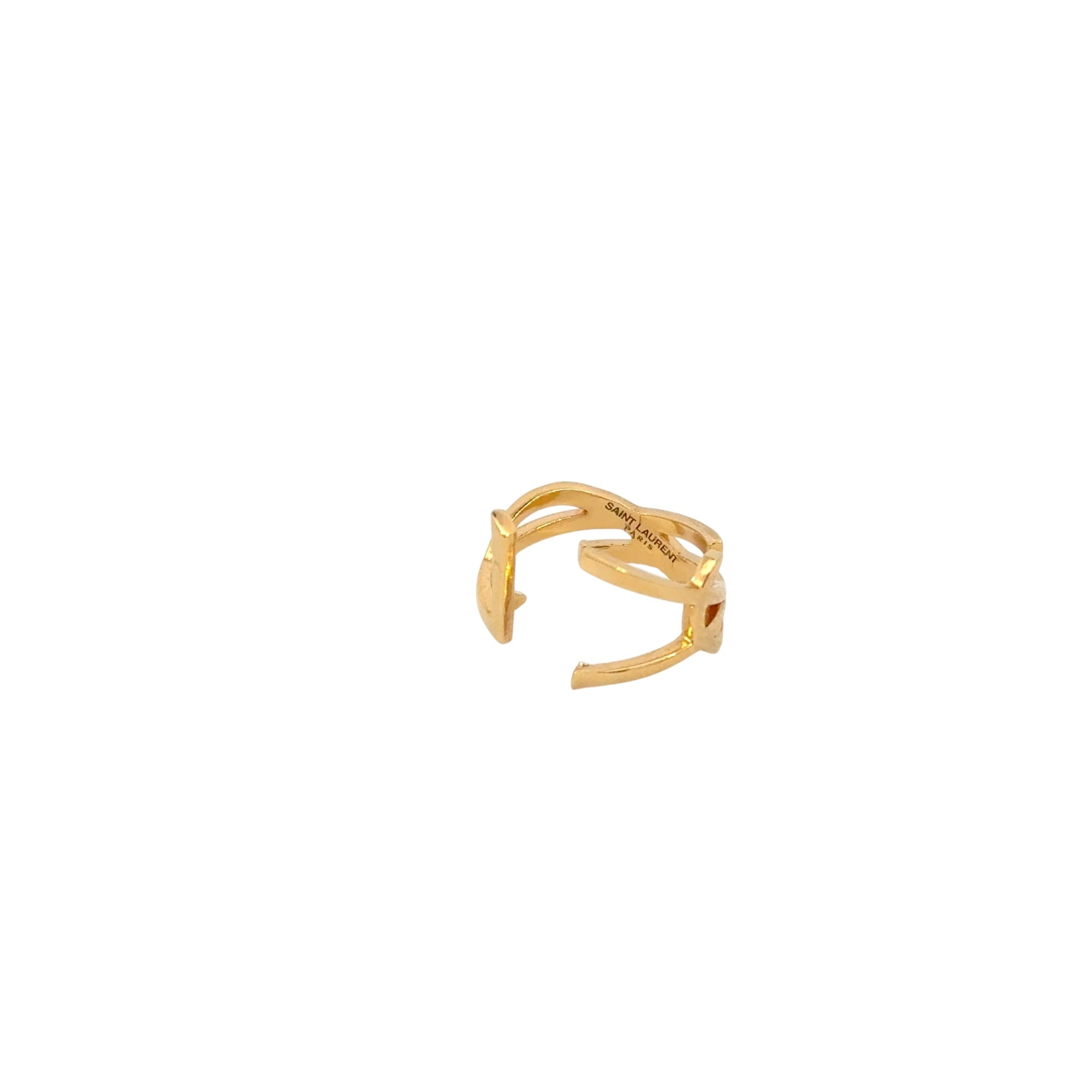 YSL Opyum Twist Gold-Tone Ring Saint Laurent Metal
