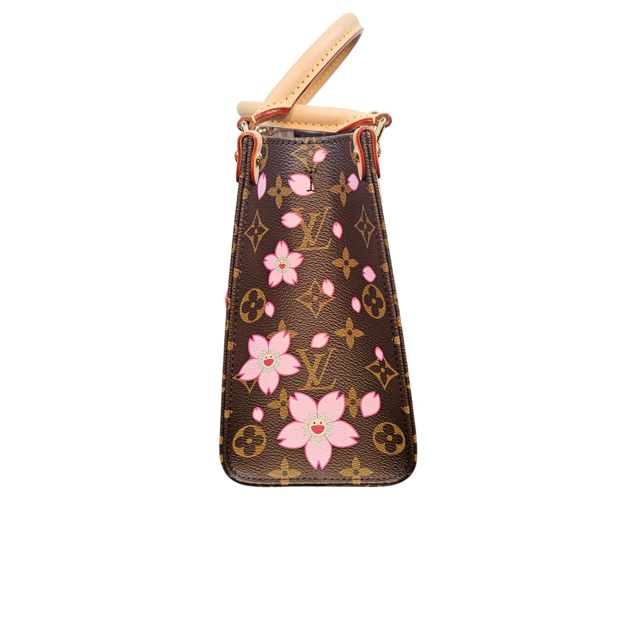 Louis Vuitton x Takashi Murakami OnTheGo PM Cherry Blossom Monogram Handbag