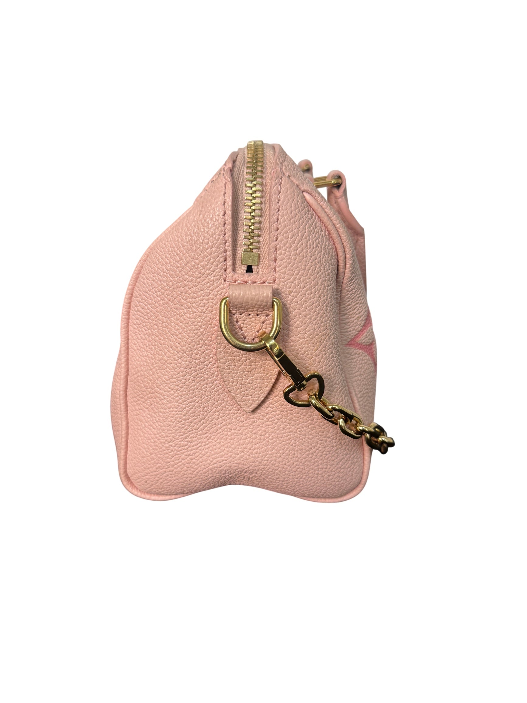 Louis Vuitton Monogram Pink Empreinte Giant Speedy 20